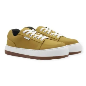SUNNEI Dreamy Platform Sneakers in Ocher Leather Size 8 NEW