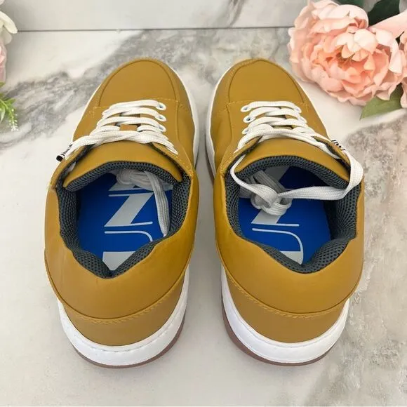 SUNNEI Dreamy Platform Sneakers in Ocher Leather Size 8 NEW