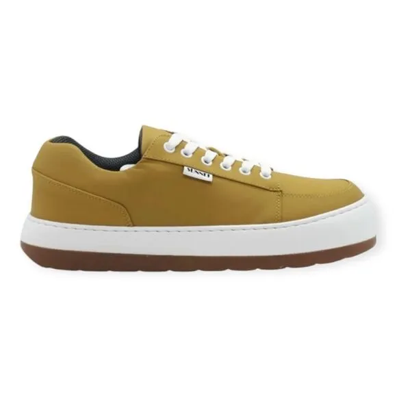 SUNNEI Dreamy Platform Sneakers in Ocher Leather Size 8 NEW