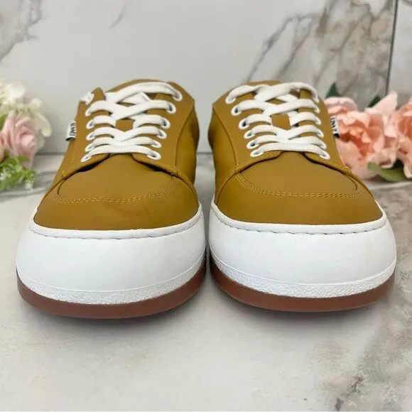 SUNNEI Dreamy Platform Sneakers in Ocher Leather Size 8 NEW