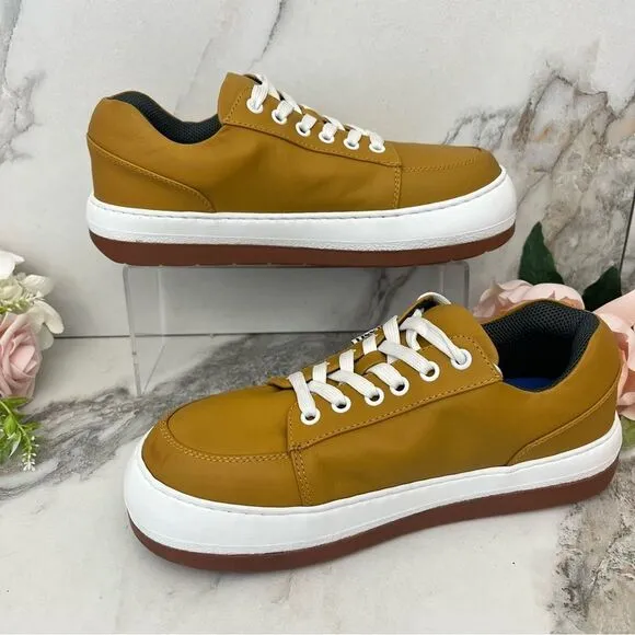 SUNNEI Dreamy Platform Sneakers in Ocher Leather Size 8 NEW
