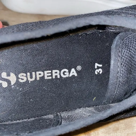 Superga 2740 Platform Sneakers in Black Size 6.5
