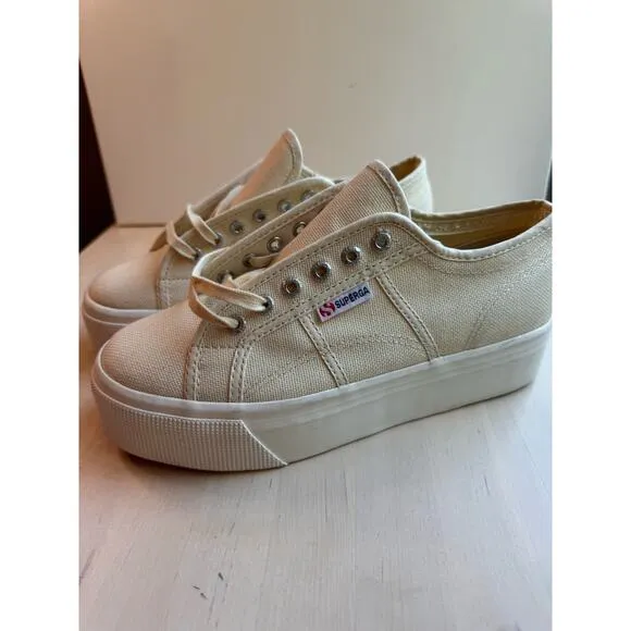 SUPERGA 2750 PLATFORM SNEAKERS CAMEL size 41 /US 9.5 W