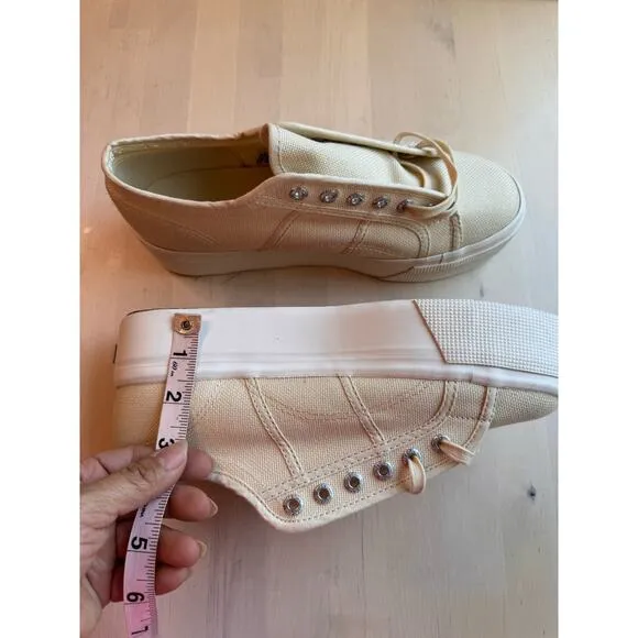 SUPERGA 2750 PLATFORM SNEAKERS CAMEL size 41 /US 9.5 W