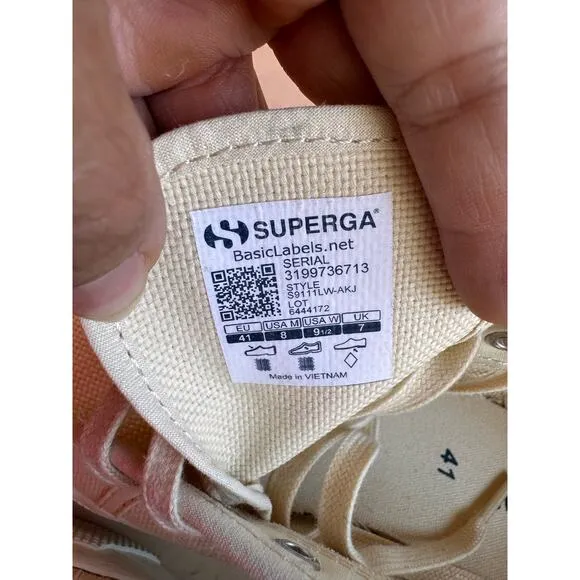 SUPERGA 2750 PLATFORM SNEAKERS CAMEL size 41 /US 9.5 W