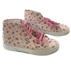 Superga 2795 floral pink multi print high top sneakers size EU 38 or size US 7.5