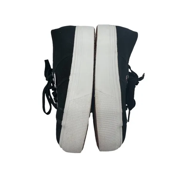 Superga Black Platform Sneakers Size 7 Women's