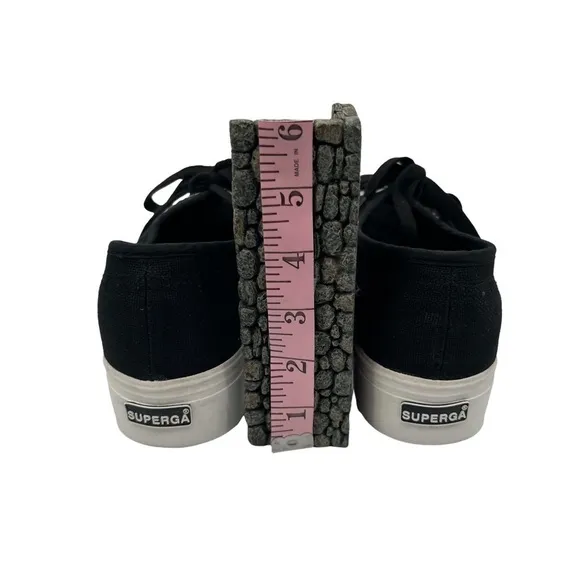 Superga Black Platform Sneakers Size 7 Women's