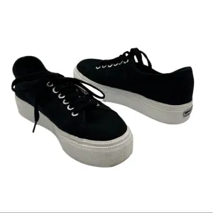 Superga Black Platform Sneakers Size 7 Women's