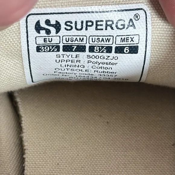 Superga Dalmation Print Women's Platform Sneakers Cream/Black Sz 7