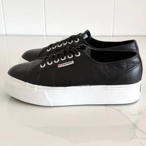 Superga Nappa Leather Platform Sneaker 7.5 / EU 40 Style S00C790