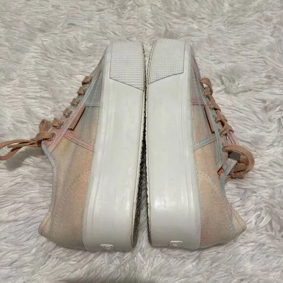 Superga Pastel Watercolor Platform Sneakers Slides Size 37