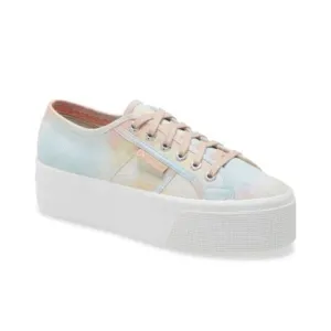 Superga Pastel Watercolor Platform Sneakers Slides Size 37