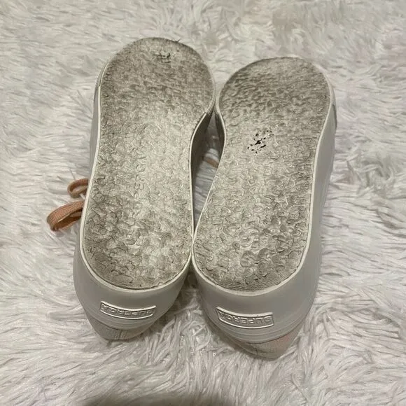Superga Pastel Watercolor Platform Sneakers Slides Size 37