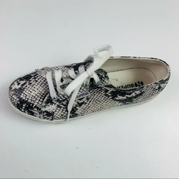 Superga platform sneakers women size 37 snake embossed