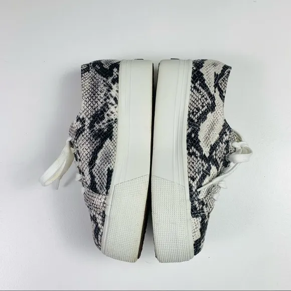 Superga platform sneakers women size 37 snake embossed