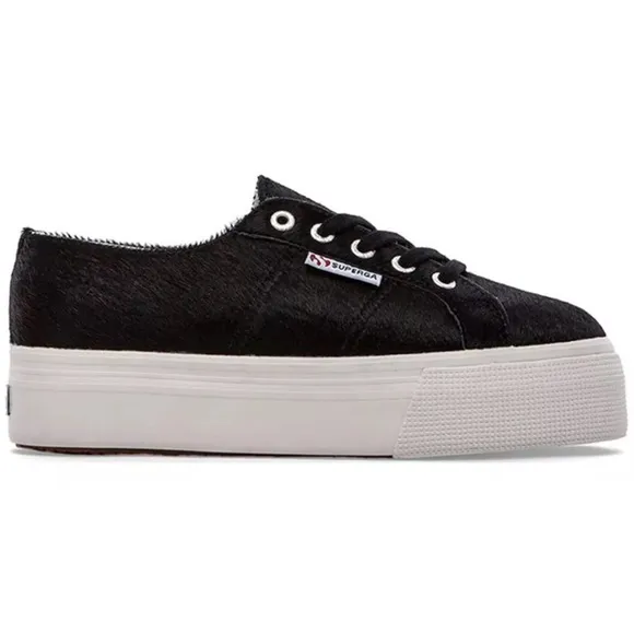Superga Pony Hair Platform Sneakers Size 36