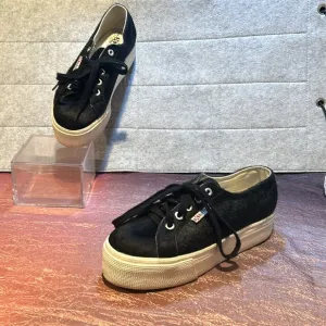 Superga Pony Hair Platform Sneakers Size 36