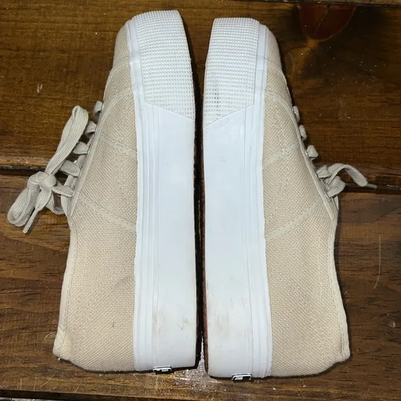 Superga Tan Platform Sneakers- 6.5