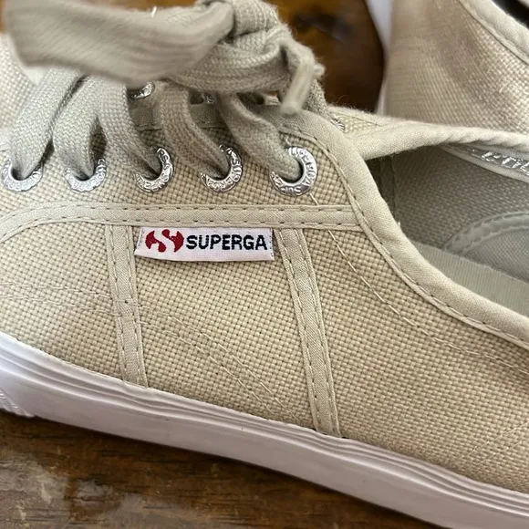 Superga Tan Platform Sneakers- 6.5