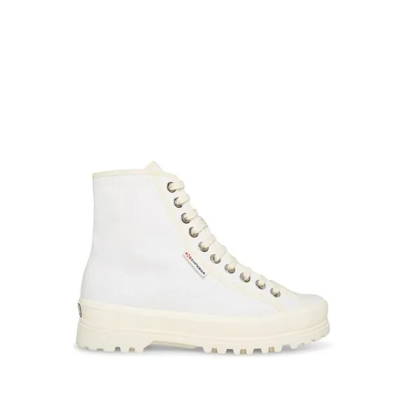 SUPERGA Womens White 2636 Alpina Emrata Round Toe Platform Athletic Sneakers 8