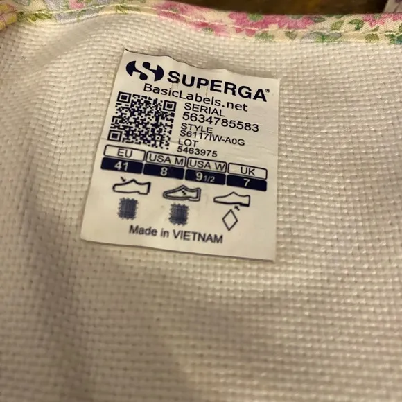Superga x LoveShackFancy 2795 Flowers High-Top Sneakers Size 9.5