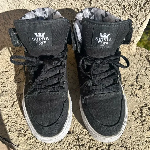Supra Black High-Top Sneakers