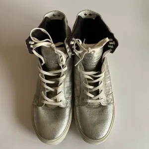 Supra Skytop Muska high top silver sneakers men’s 12 VGUC