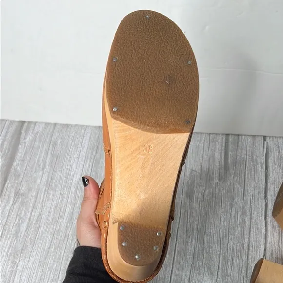 Swedish Hasbeens Leather Clog Boots