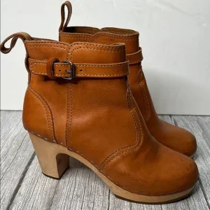 Swedish Hasbeens Leather Clog Boots