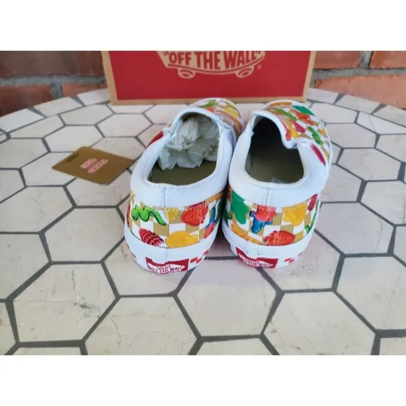 Sz 3 Haribo Kids Gummy vans shoes girls Boys Regular Fit Slip-Ons White