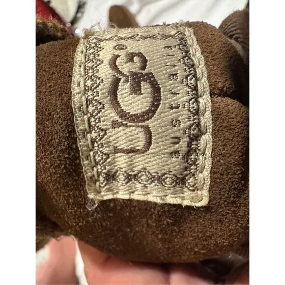 Sz 7 sweater knit tan gold/brown Cardy UGG boots tall or fold over wear