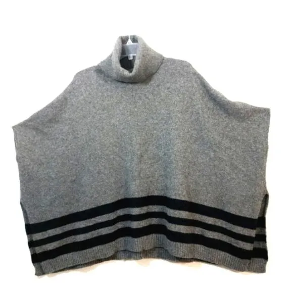 Tahari Yak Hair &amp; Wool turtle neck oversized poncho sweater XS