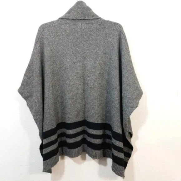 Tahari Yak Hair &amp; Wool turtle neck oversized poncho sweater XS