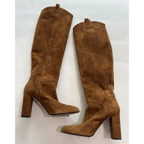 Tamara Mellon Bronco Boots in Brown Suede
