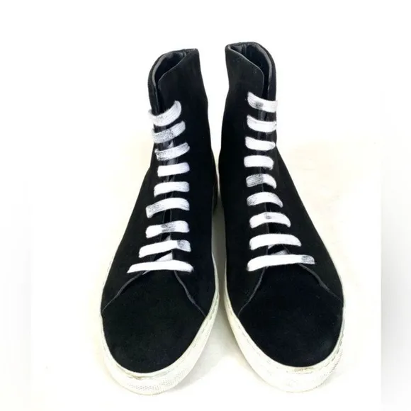 Tamara Mellon Suede Flatform High Top Sneakers 37