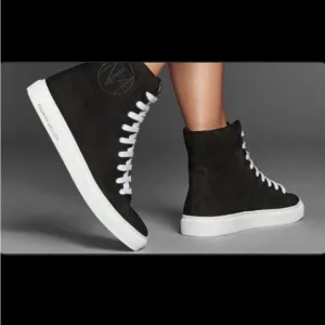 Tamara Mellon Suede Flatform High Top Sneakers 37
