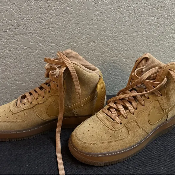 Tan High-Top Sneakers