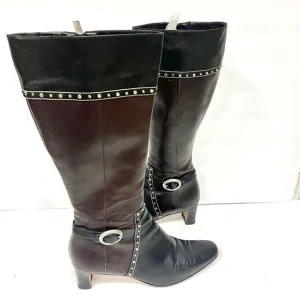 Taos genuine leather western embellished boots Sz 9.5