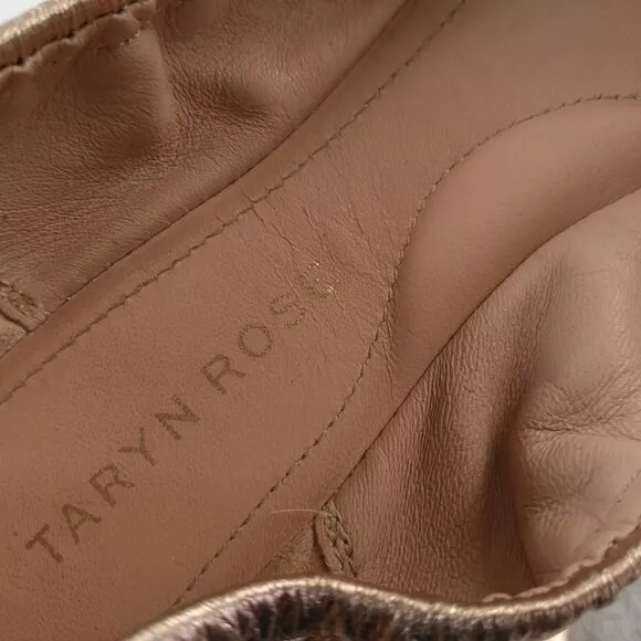 Taryn Rose Ballet Flats Rosalie Womens Size 5.5 Shoes Rose Gold Metallic Slip On