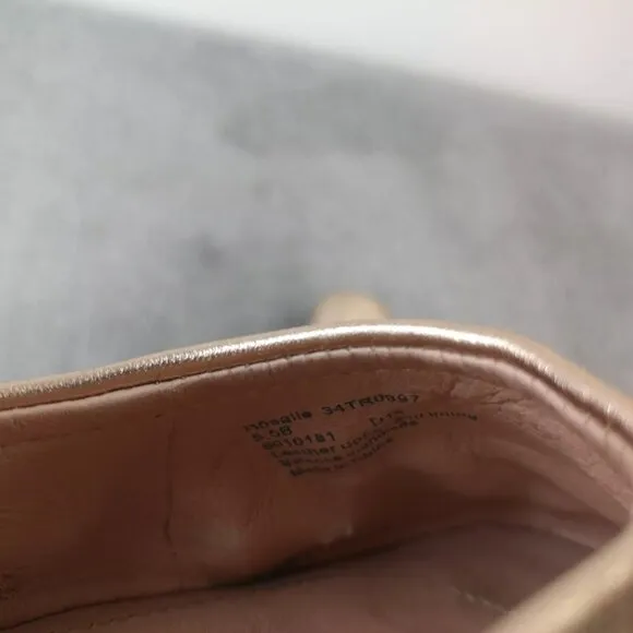Taryn Rose Ballet Flats Rosalie Womens Size 5.5 Shoes Rose Gold Metallic Slip On