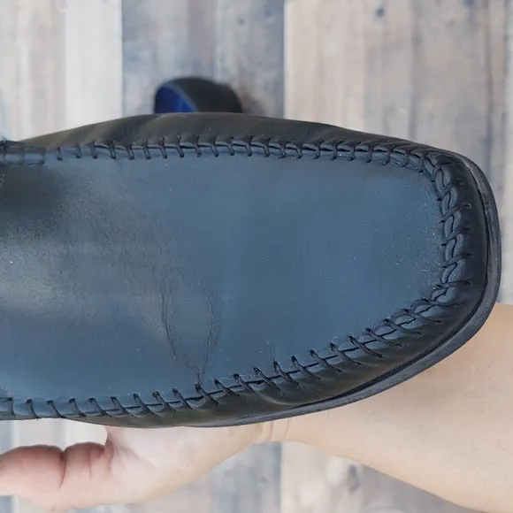 Ted Baker BLY-9 Slip on Black Leather loafers sz 12 men's