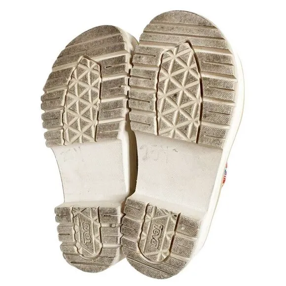 TEVA INDIO CARABINER SLIDE ROPE TAN MULTI PLATFORM SANDAL US 7/ EU 38 / UK 5