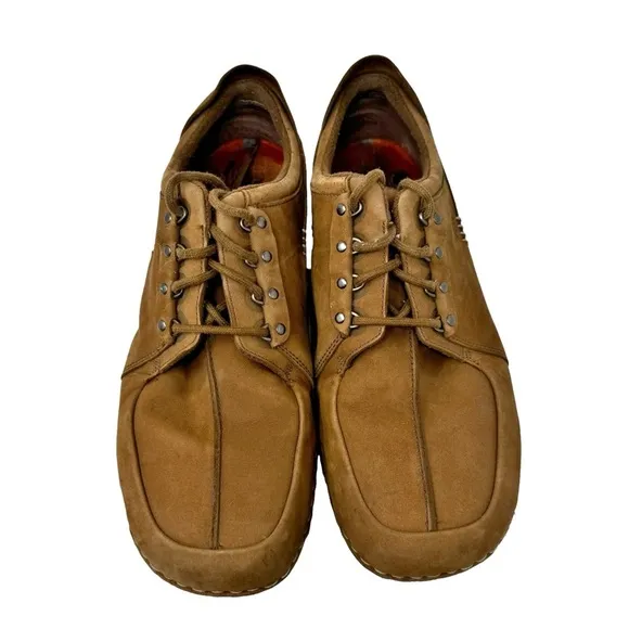 Teva Men’s Leather Lace Up Loafers Shoes Brown Size 12