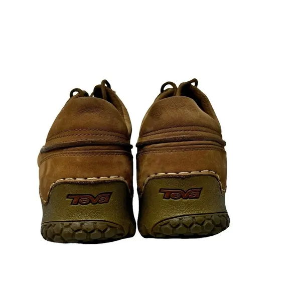 Teva Men’s Leather Lace Up Loafers Shoes Brown Size 12