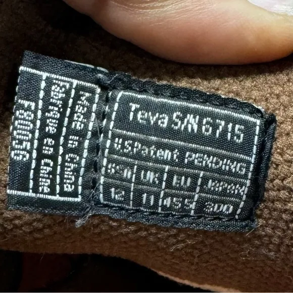 Teva Men’s Leather Lace Up Loafers Shoes Brown Size 12