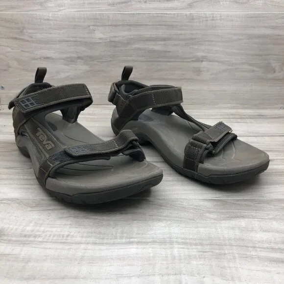 Teva Sandals Men's 9 Minam Brown Hook and Loop Outdoor Shoes
