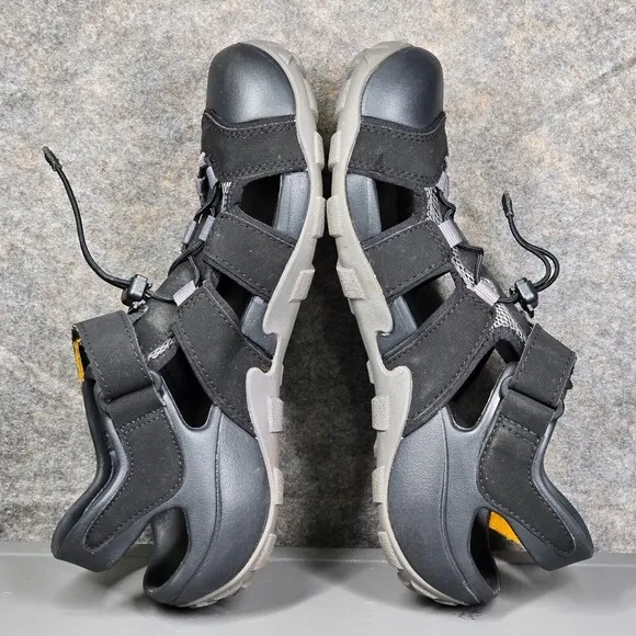 TEVA Shoes Mens 9 Black‎ Flintwood Water Sandals Bungee Laces Hiking Outdoor