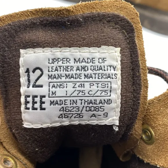 Texas Steer Steel Toe Work Tan Brown Boots Z41 PT91 Size 12