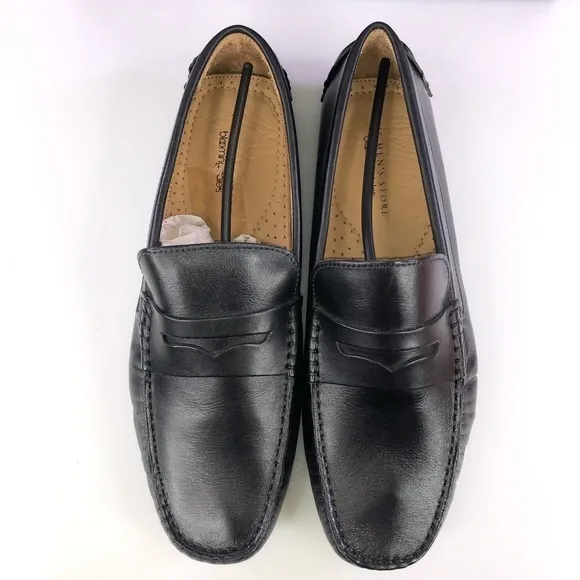 The Men’s Store Bloomingdales Black Penny Loafer Shoes Size 9.5